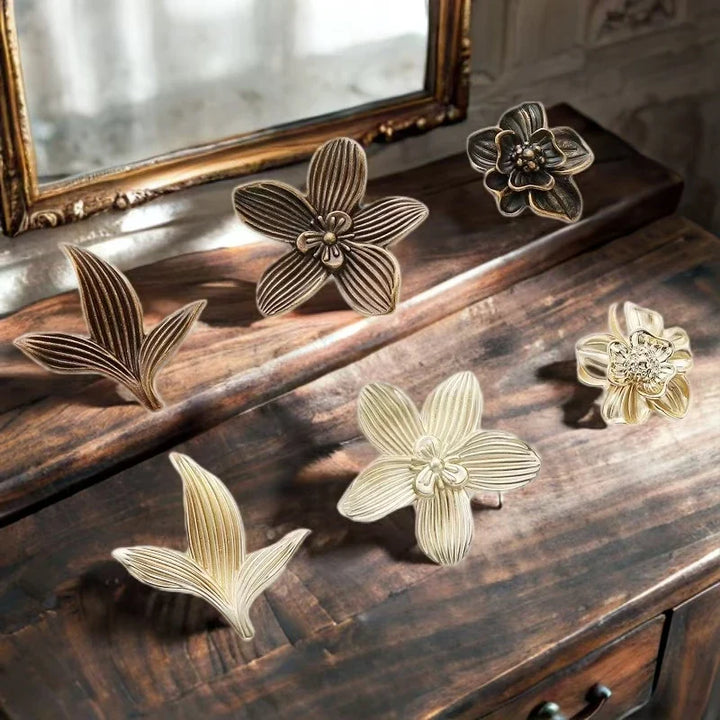 Single Hole Creative Petal Cabinet Knobs Furniture Handles Drawer Pull | Skanto