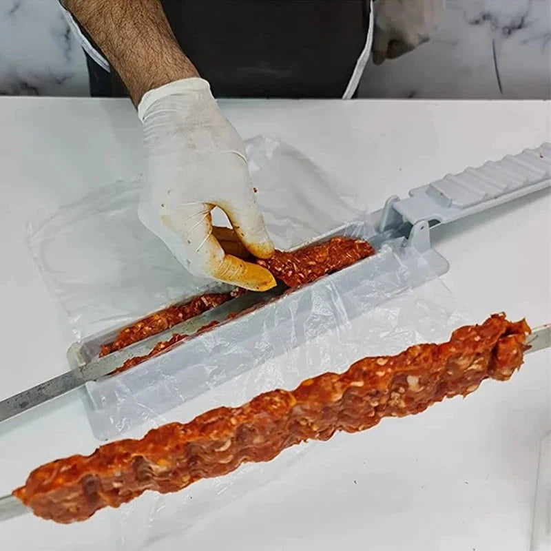 Enkel Rad Kebab Maker BBQ Kjøtt Spyd Gjenbrukbar Grill Maker | Skanto