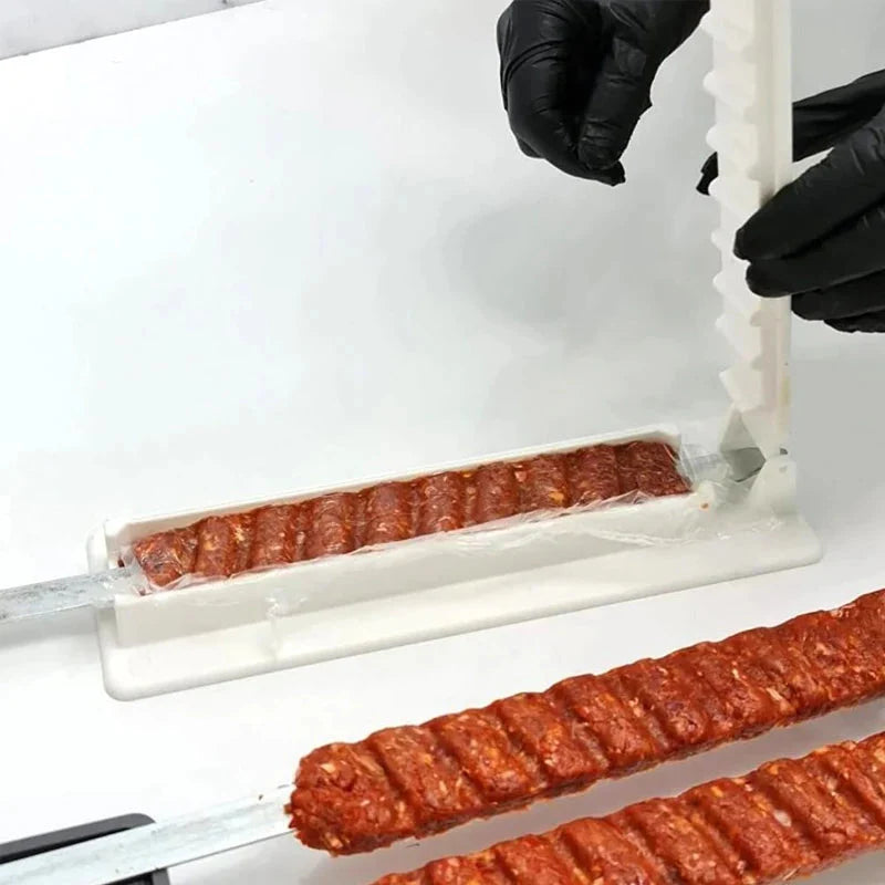 Enkel Rad Kebab Maker BBQ Kjøtt Spyd Gjenbrukbar Grill Maker | Skanto