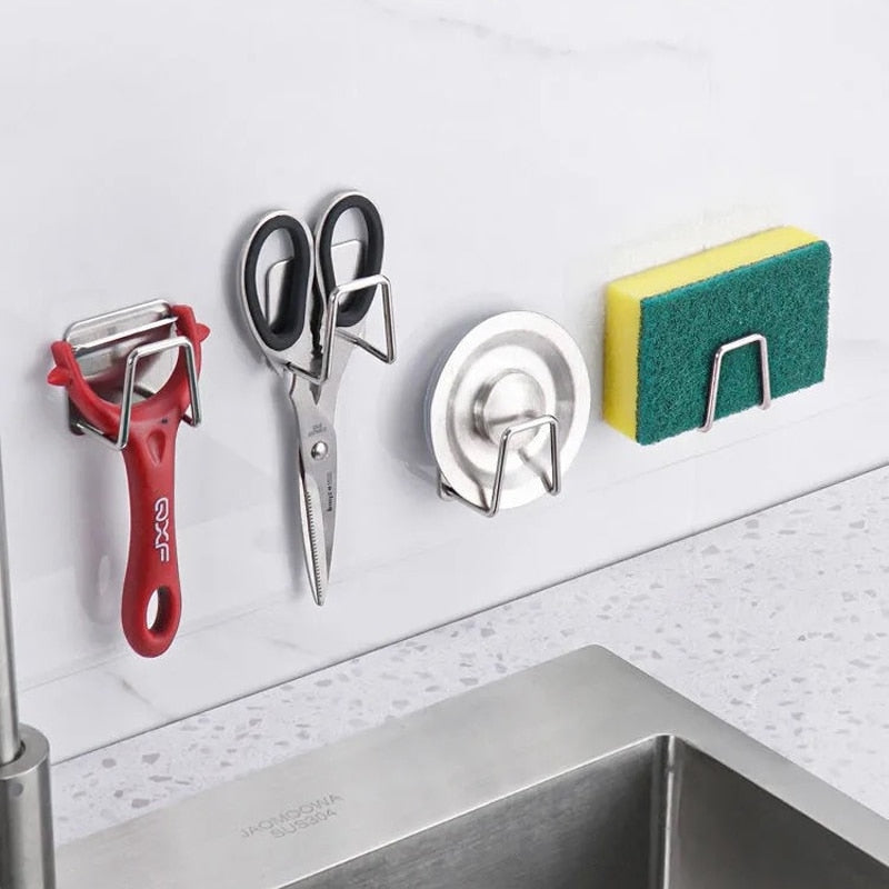 Tjener Svamp Rack Dreneringslagringshylle Rustfritt Stål Svamp Holder | Skanto