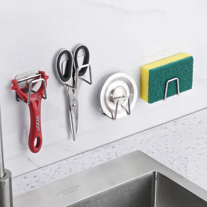 Tjener Svamp Rack Dreneringslagringshylle Rustfritt Stål Svamp Holder | Skanto