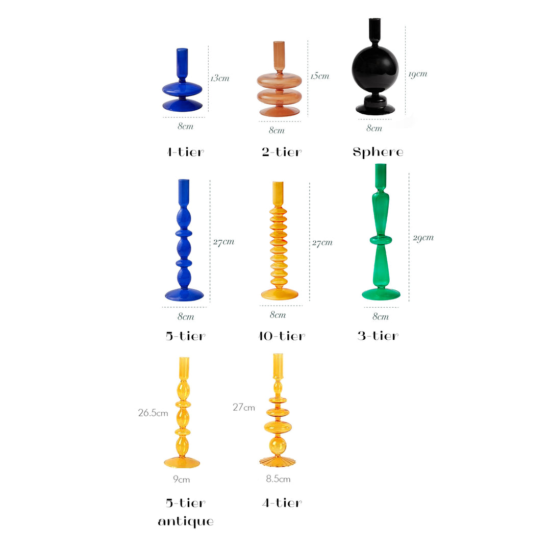 Moderne Glass Lysestake-Brun | Skanto