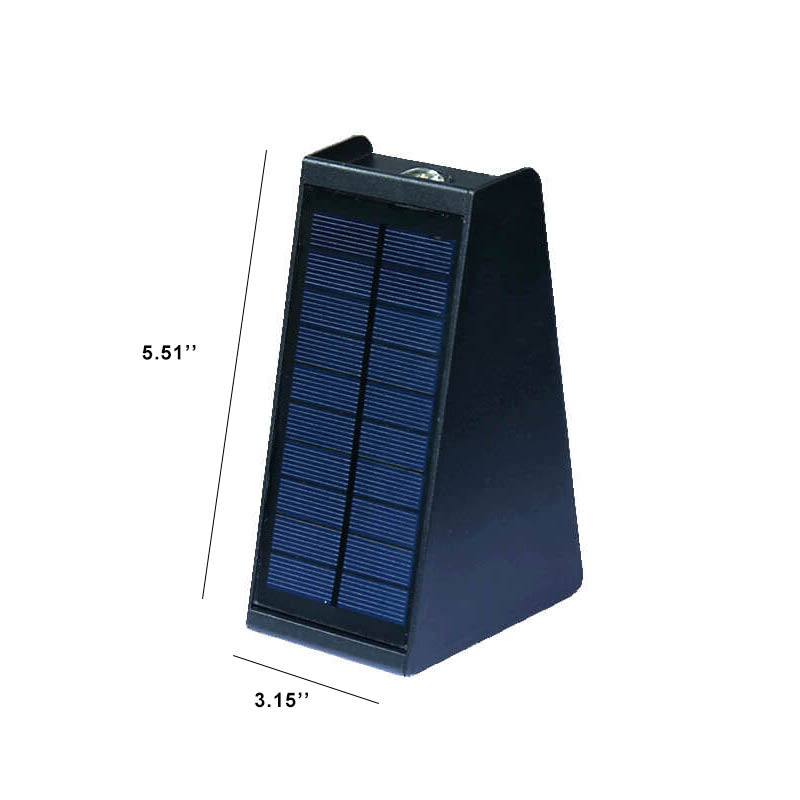 Enkel Solar Trapesformet Utendørs Vanntett Opp og Ned Lys LED Vegglampe | Skanto