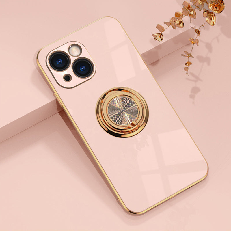 Plateret iPhone-deksel med ring | Skanto