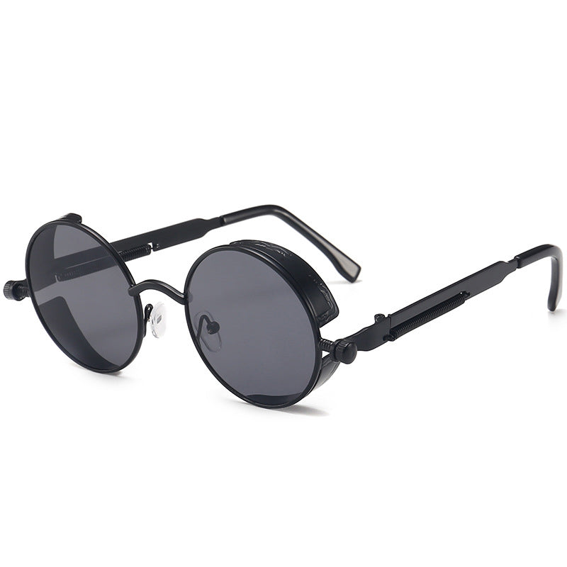 Skanto | Solbriller Steampunk Rund Linse Metallramme Unisex Briller
