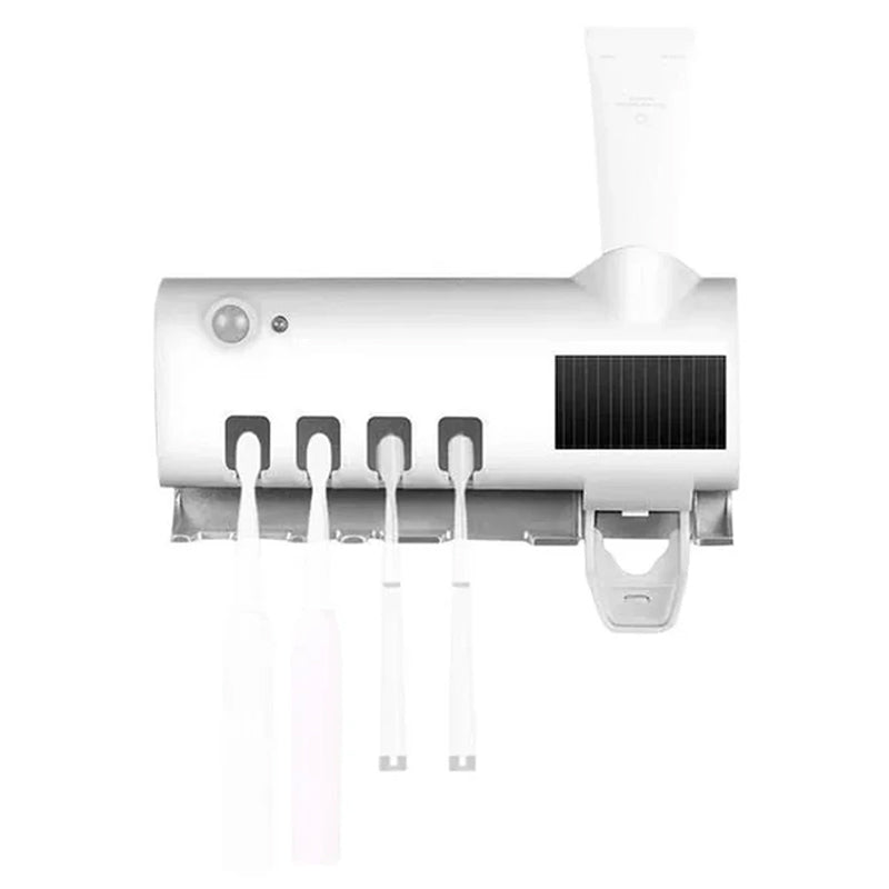 Smart UV Light Sterilizer Tandbørsteholder, Veggmontert Tannkremdispenser | Skanto