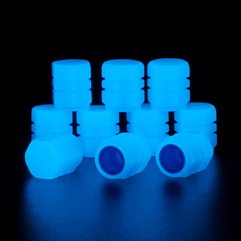 Skanto | Universelle Fluorescerende Dekk Ventilhetter (4 STK/Sett)