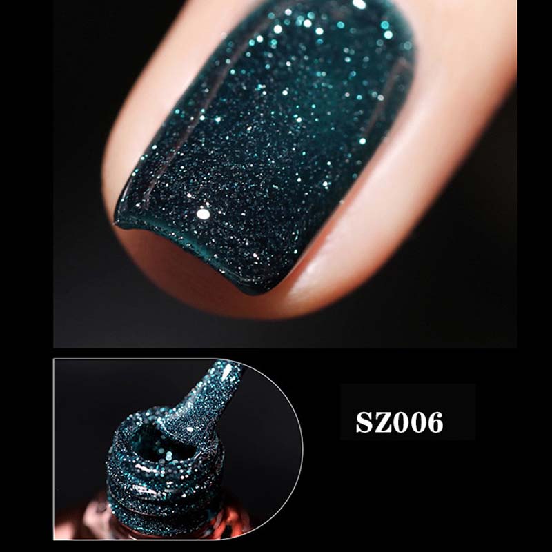Glitter og diamant neglelakk (8ml) | Skanto