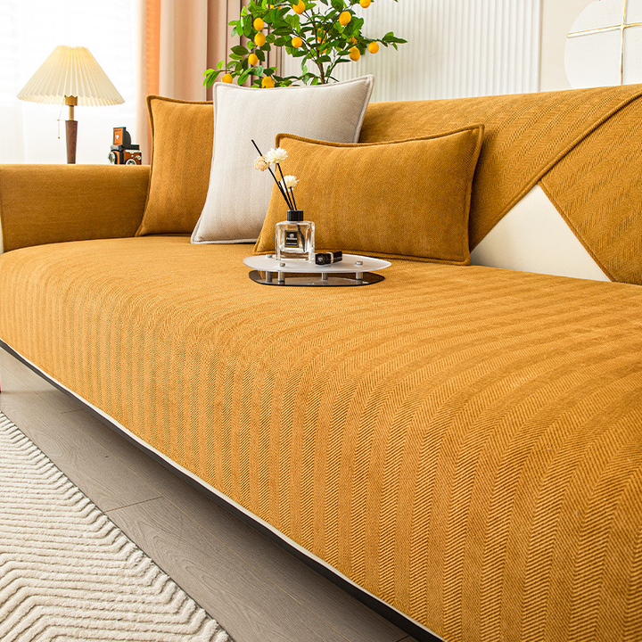 Herringbone Chenille Stoff Møbelbeskytter Sofatrekk | Skanto
