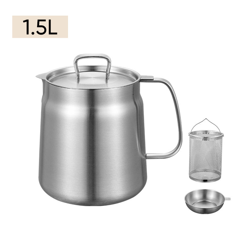 2-i-1 304 Rustfritt Stål Multifunksjonell Olje Sil Potte | Skanto