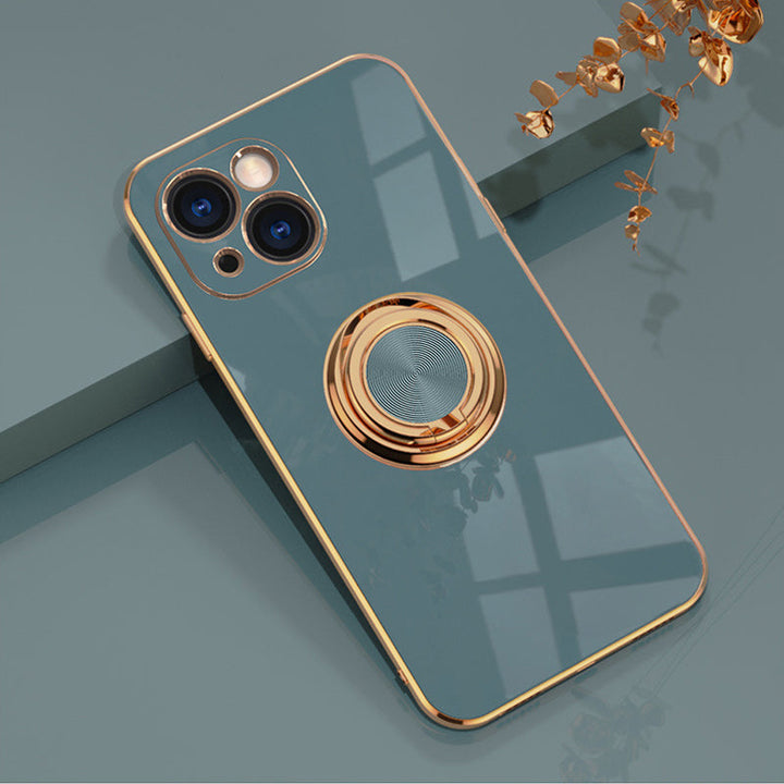 Plateret iPhone-deksel med ring | Skanto