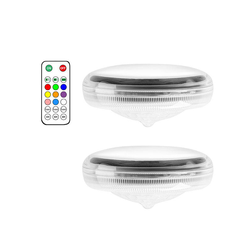 Skanto | 2 PCS - Timerfunksjon Solcelledrevet Bassenglys med 3 Lysstyrkenivåer & 9 Farger
