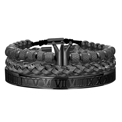 Skanto | Krone Flettet Bokstav Armbånd