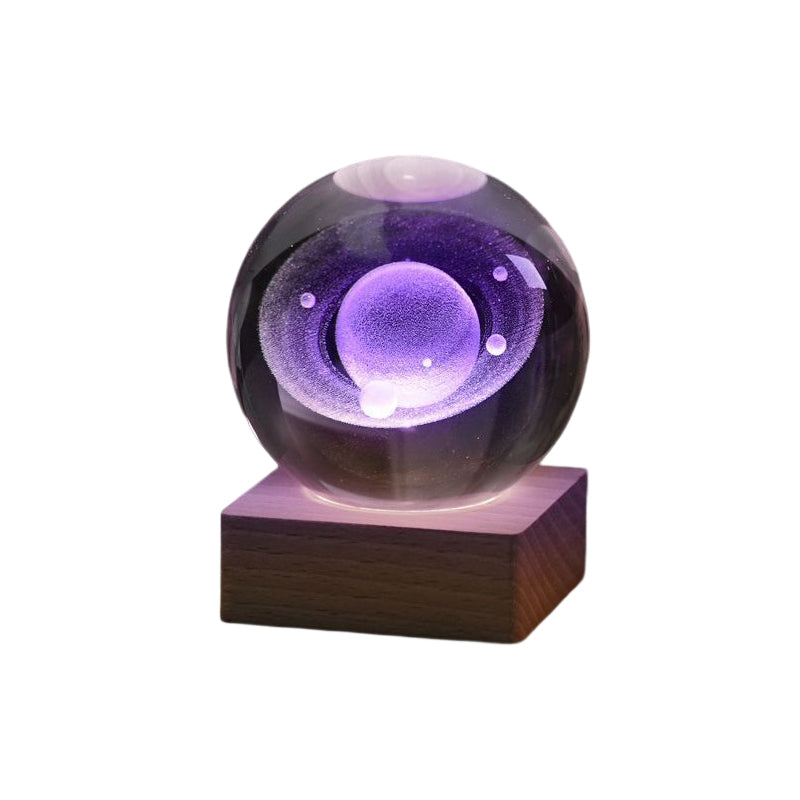 3D Galaxy Krystallkule Nattlys Dekorlampe | Skanto