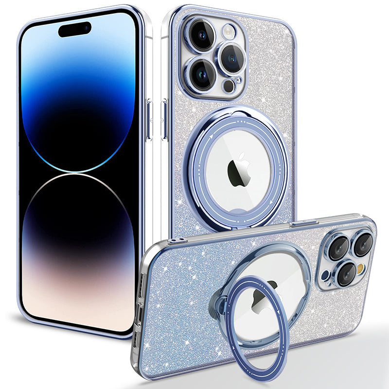 Skanto | Magnetisk Glitterdeksel med Usynlig Stativ for iPhone