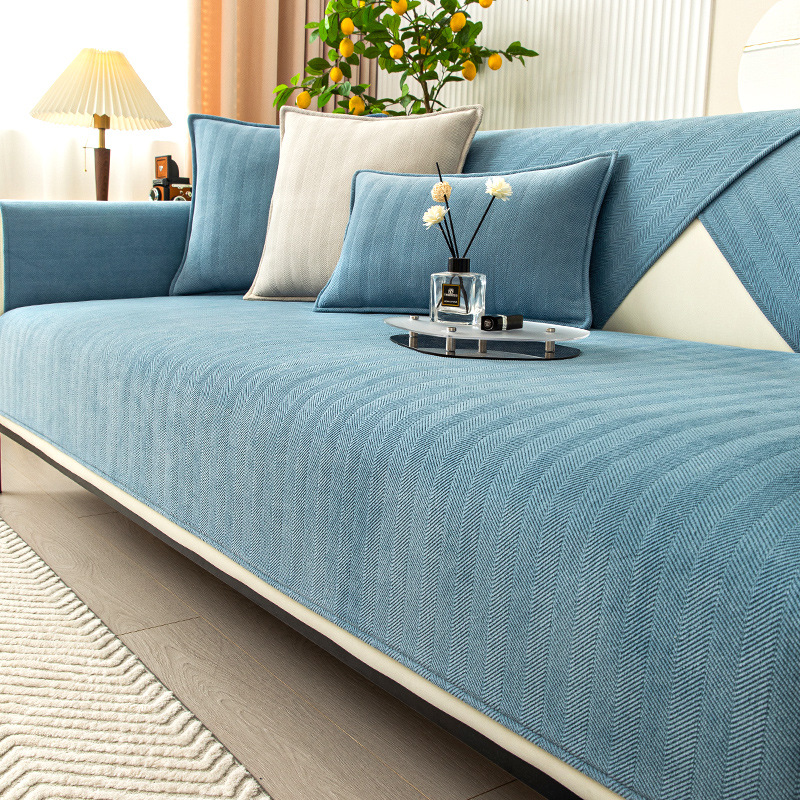 Herringbone Chenille Stoff Møbelbeskytter Sofatrekk | Skanto