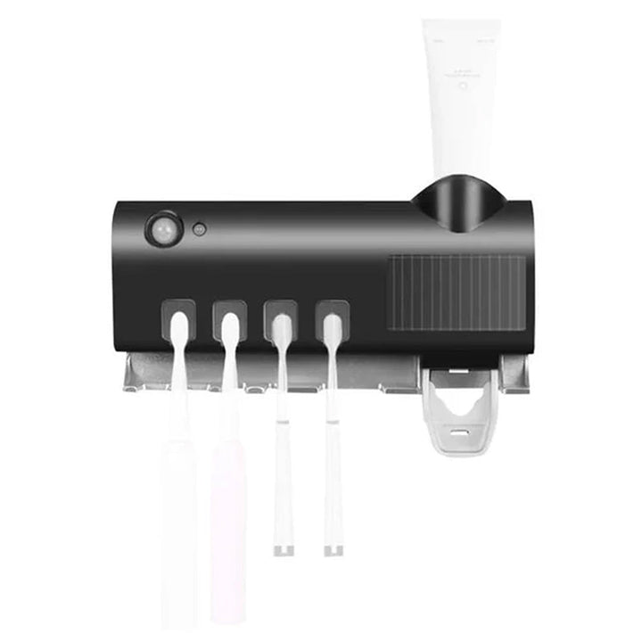 Skanto | Smart UV Lys Sterilisator Tannbørsteholder, Veggmontert Tannkremdispenser