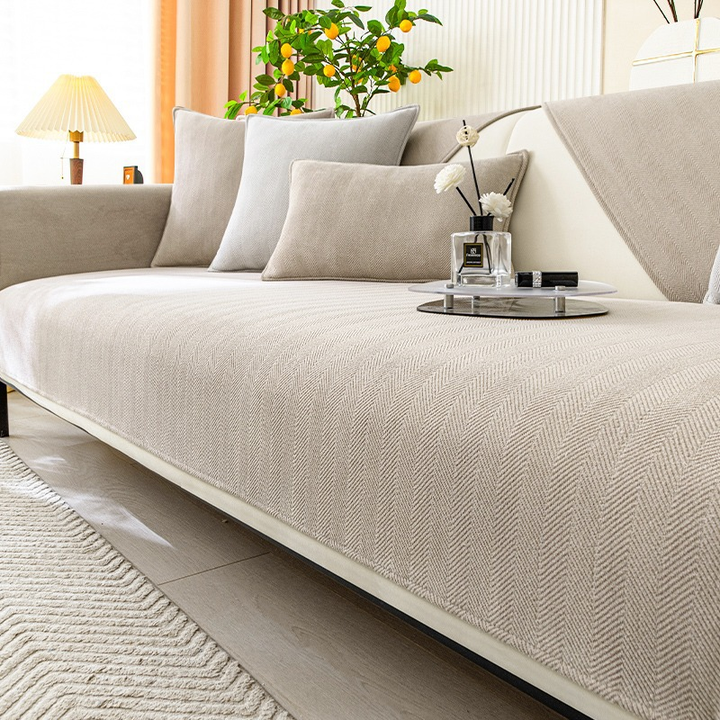 Herringbone Chenille Stoff Møbelbeskytter Sofatrekk | Skanto