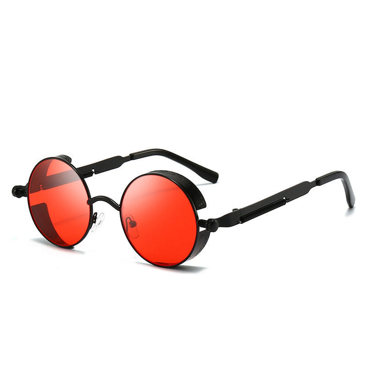 Skanto | Solbriller Steampunk Rund Linse Metallramme Unisex Briller
