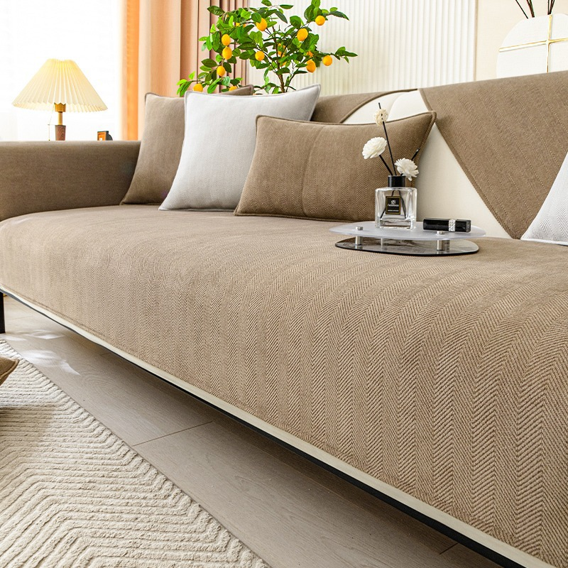 Herringbone Chenille Stoff Møbelbeskytter Sofatrekk | Skanto