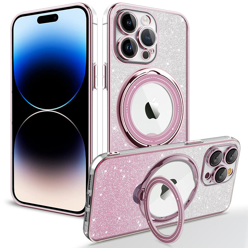 Skanto | Magnetisk Glitterdeksel med Usynlig Stativ for iPhone