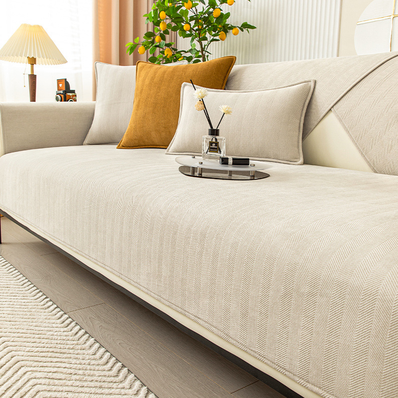 Herringbone Chenille Stoff Møbelbeskytter Sofatrekk | Skanto