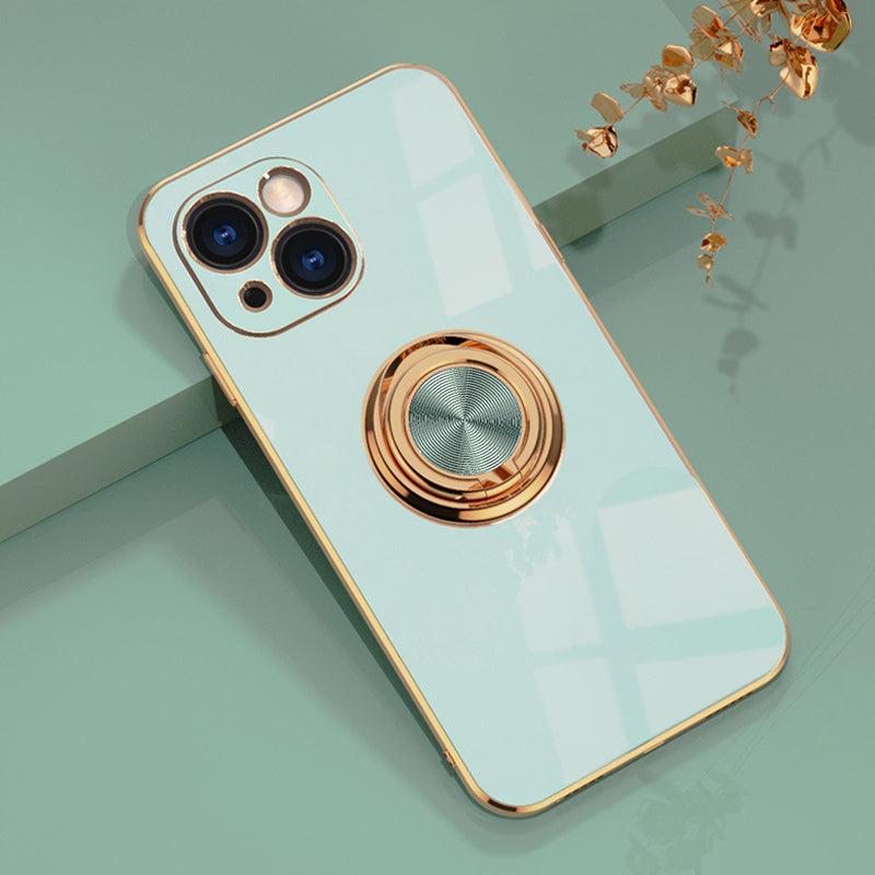 Plateret iPhone-deksel med ring | Skanto