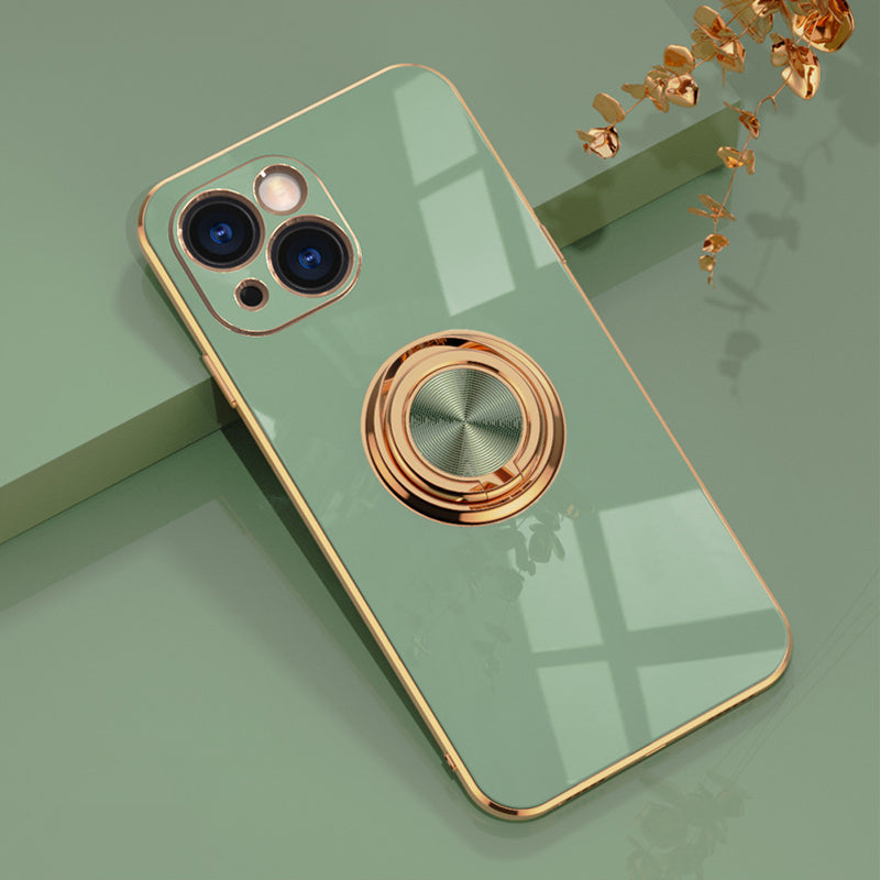 Plattiertes iPhone-deksel med ring | Skanto