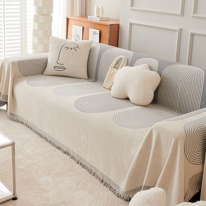 Dobbelsidig Chenille Sofa Dekke | Skanto