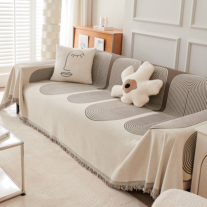 Dobbelsidig Chenille Sofa Dekke | Skanto
