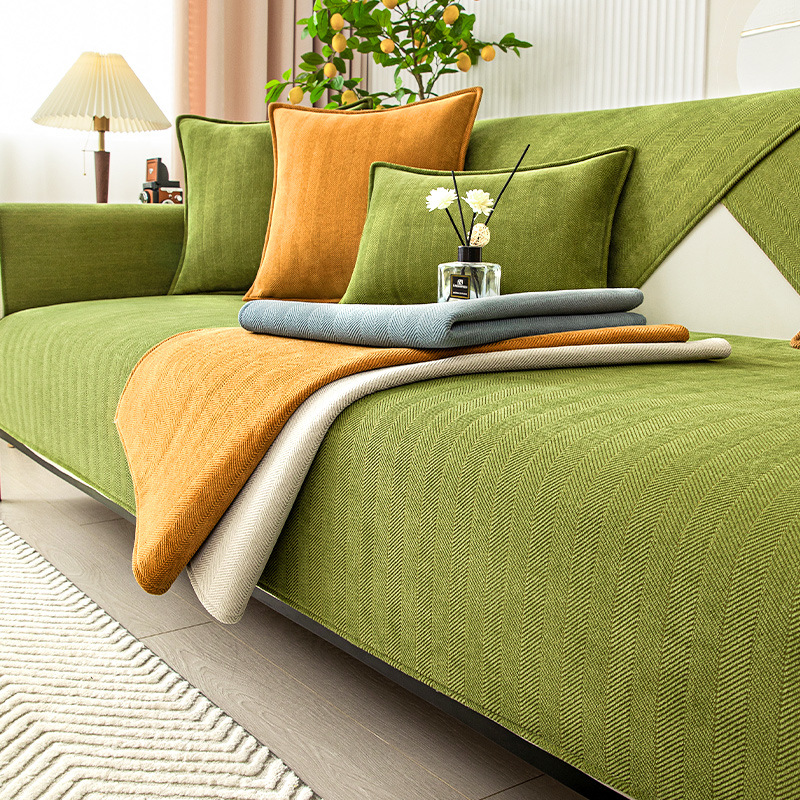 Herringbone Chenille Stoff Møbelbeskytter Sofatrekk | Skanto