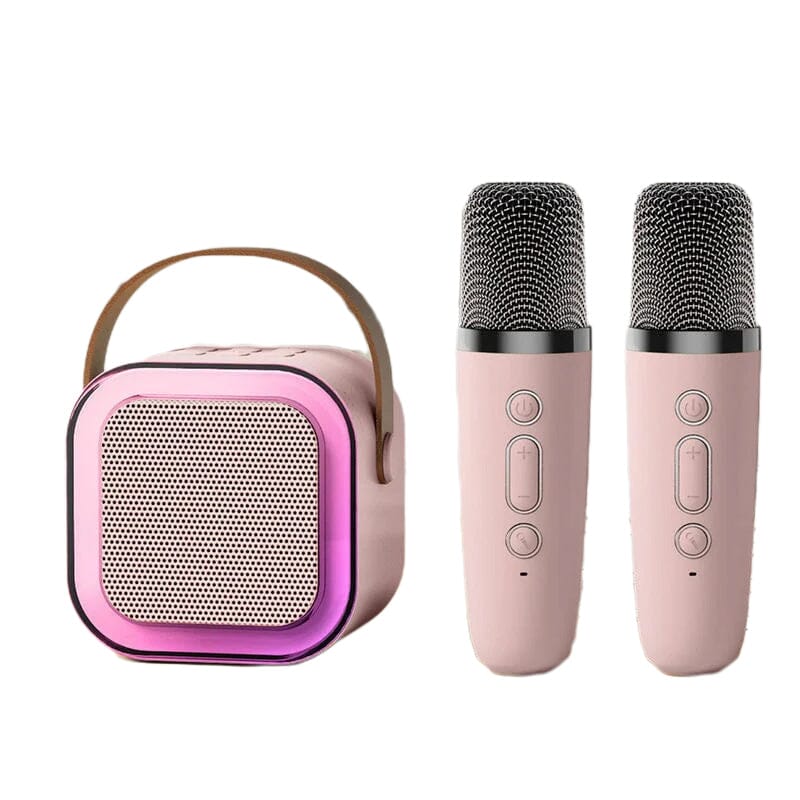 Mini karaoke maskin med trådløse mikrofoner | Skanto