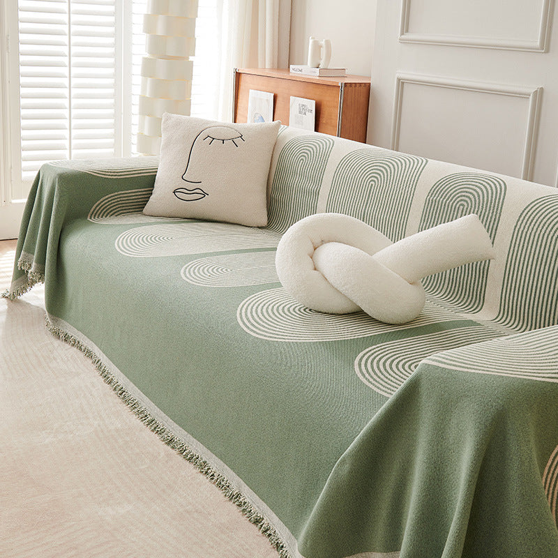 Dobbelsidig Chenille Sofa Dekke | Skanto