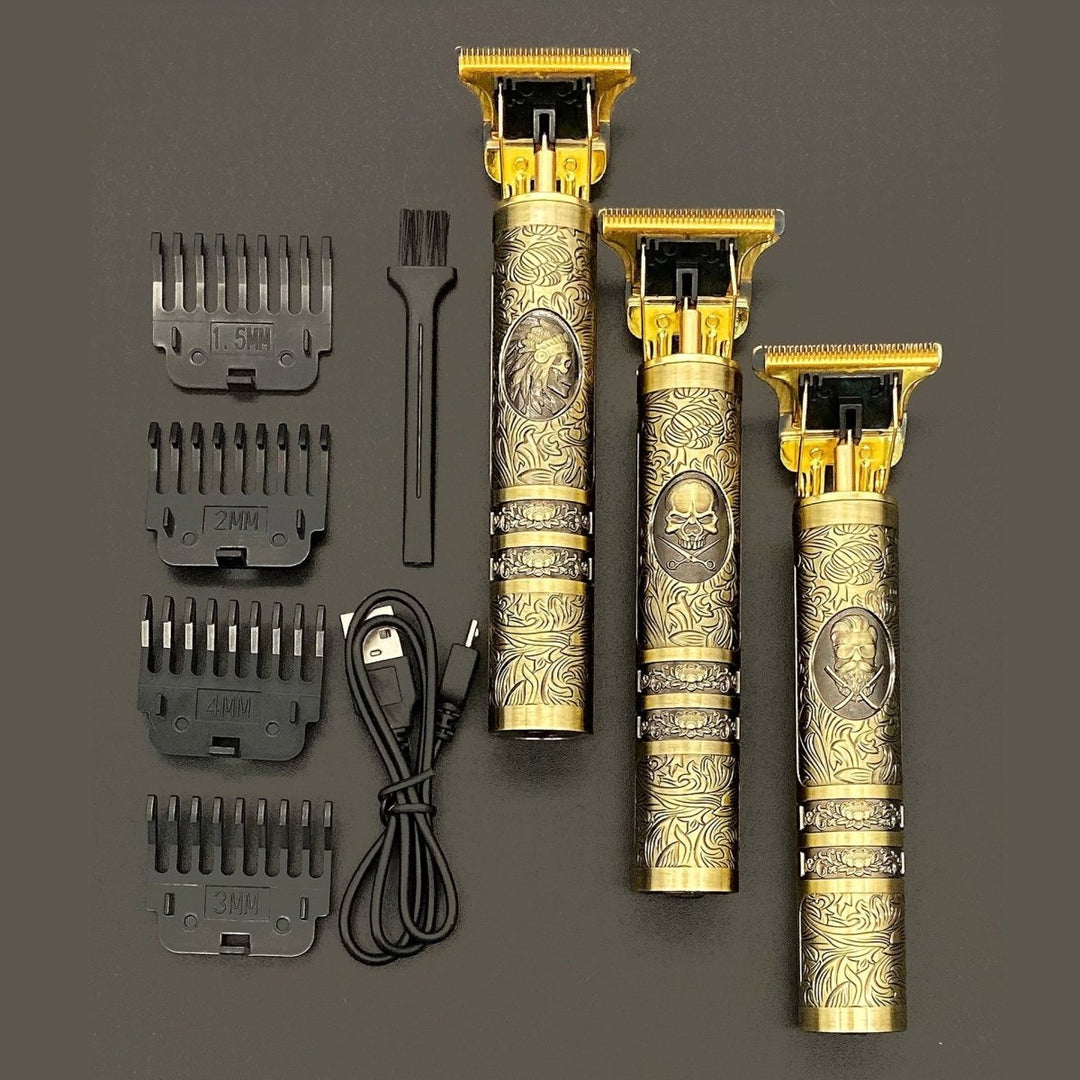 Skanto | Skulltrim – Vintage Oppladbar Skjeggtrimmer for Presise Resultater