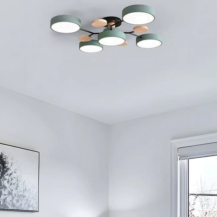 Moderne LED-Deckenleuchte, flachemontering