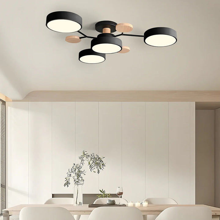 Moderne LED-Deckenleuchte, flachemontering