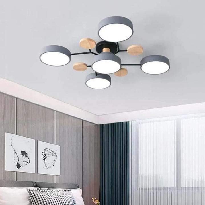 Moderne LED-Deckenleuchte, flachemontering