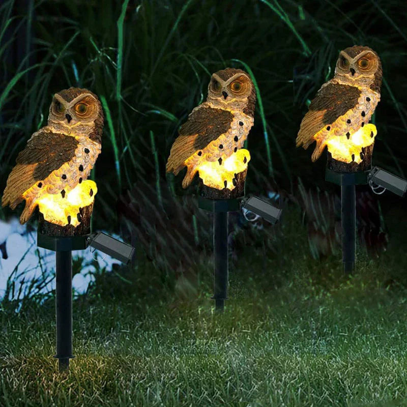 Solcel-Drevet Ugle Hage Lampe - OwlGlow | Skanto