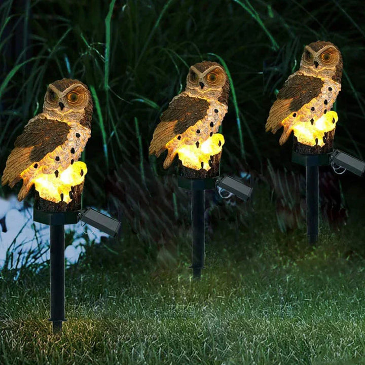 Solcel-Drevet Ugle Hage Lampe - OwlGlow | Skanto