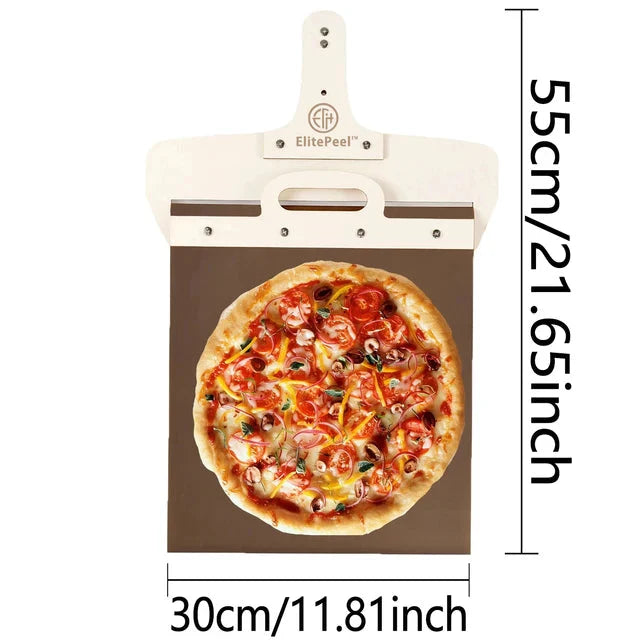 Glidende Pizzapadle Spade Avtakbart Trehåndtak Pizzaspade med Tarper | Skanto