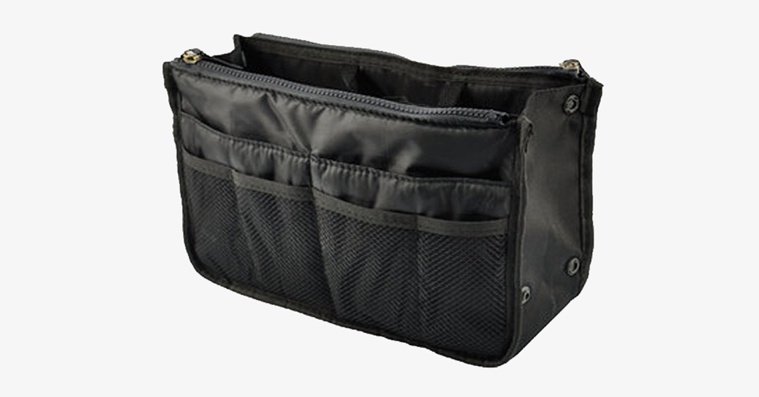 Skanto | Slim Bag-in-Bag - Laget av bomull og polyester - Bærbar og liten størrelse - Flere glidelåslommer - Passer i kofferten din - Fargevariasjoner