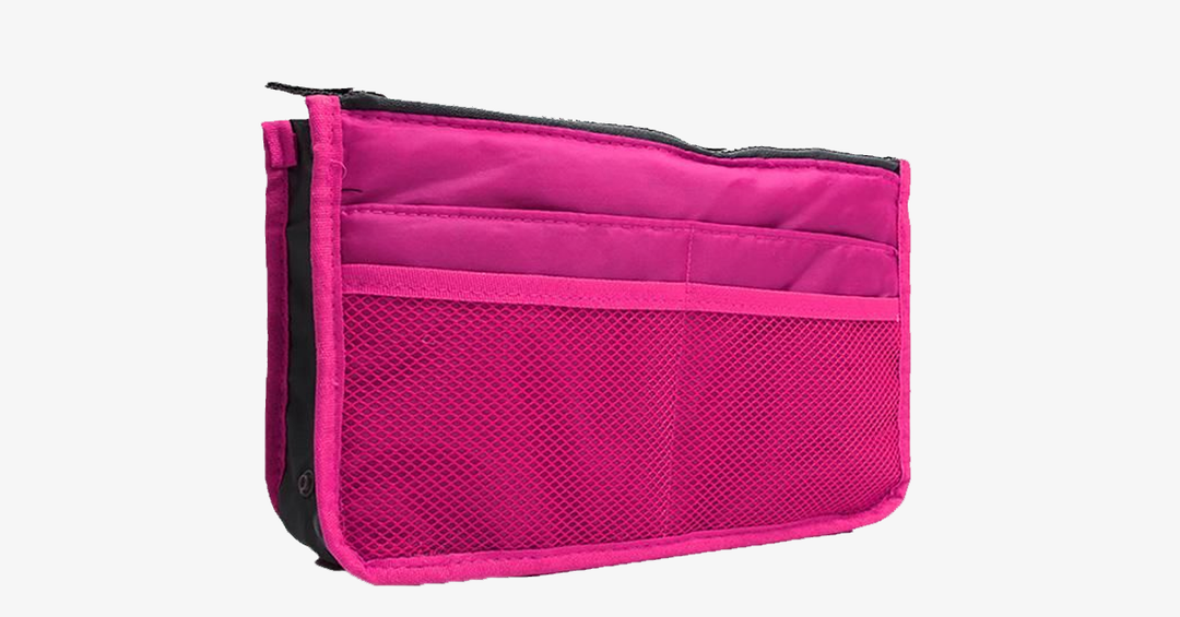 Skanto | Slim Bag-in-Bag - Laget av bomull og polyester - Bærbar og liten størrelse - Flere glidelåslommer - Passer i kofferten din - Fargevariasjoner