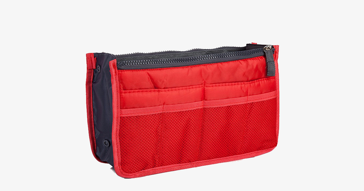 Skanto | Slim Bag-in-Bag - Laget av bomull og polyester - Bærbar og liten størrelse - Flere glidelåslommer - Passer i kofferten din - Fargevariasjoner