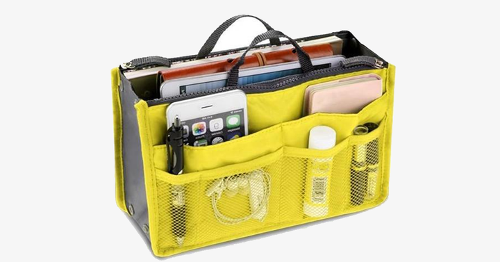 Skanto | Slim Bag-in-Bag - Laget av bomull og polyester - Bærbar og liten størrelse - Flere glidelåslommer - Passer i kofferten din - Fargevariasjoner