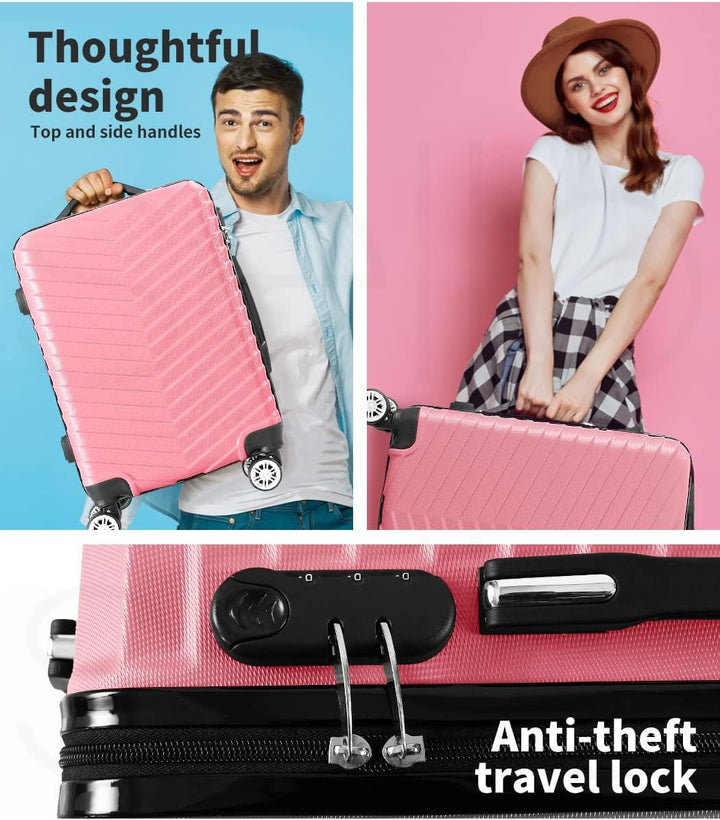 Hard Shell Carry-On Bagasje med Lås & Spinner Hjul – Rosemont | Skanto