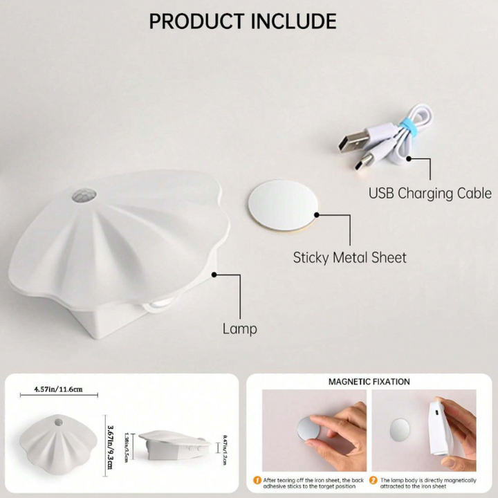 Skanto | Smart Shell Bevegelsessensor Lampe - LumiMotion