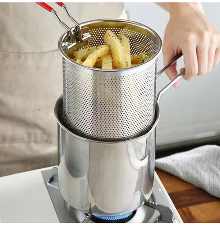 Skanto | Snack pot – Rustfritt stål frityrgryte for sprø snacks og olje-sparende matlaging