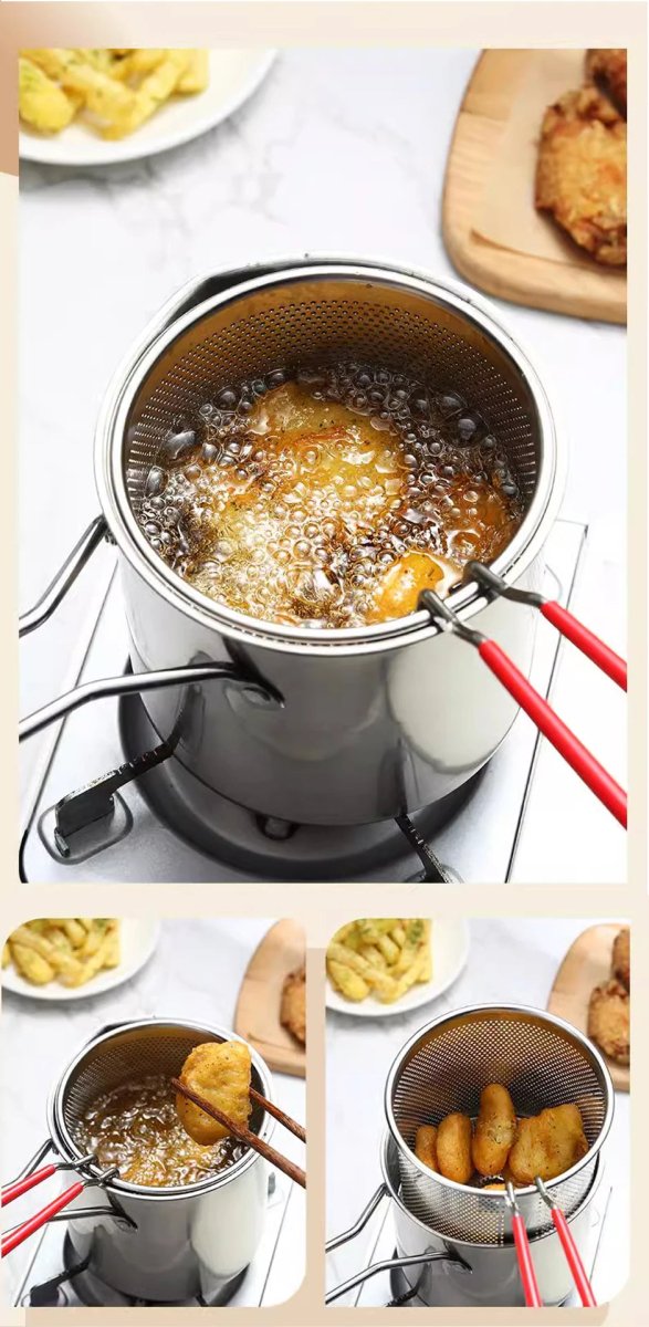 Skanto | Snack pot – Rustfritt stål frityrgryte for sprø snacks og olje-sparende matlaging