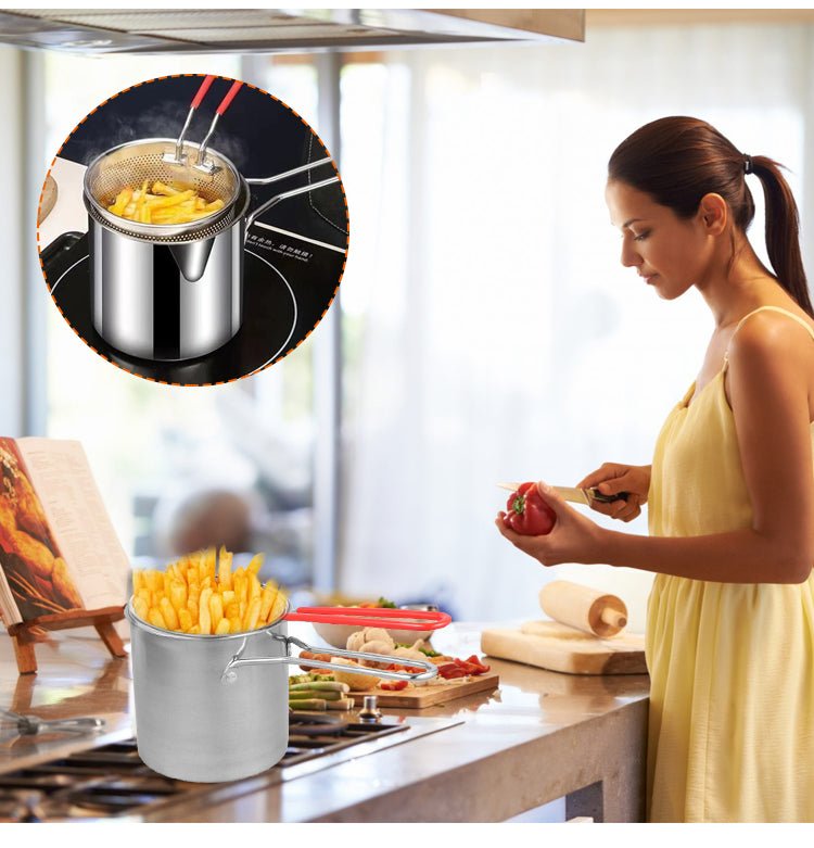 Skanto | Snack pot – Rustfritt stål frityrgryte for sprø snacks og olje-sparende matlaging