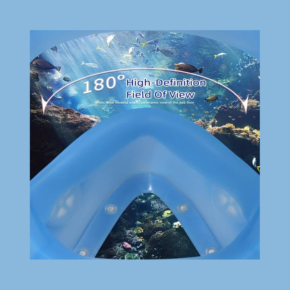 Snorkelmaske for barn og voksne med snorkel og 180-graders synlighet | Skanto